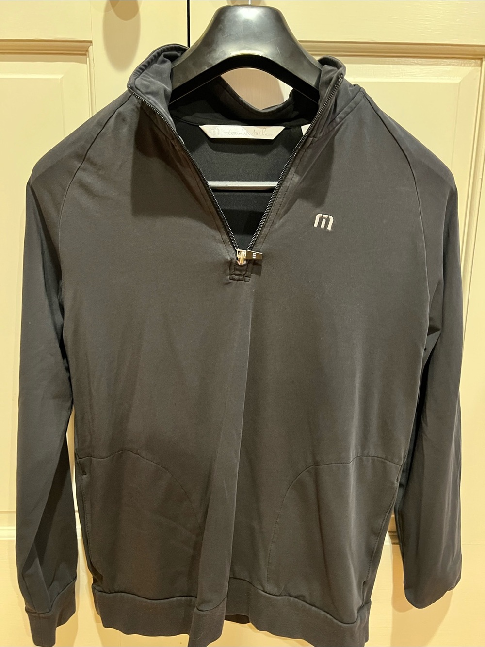 Travis Mathew Black Half-Zip Performance Jacket